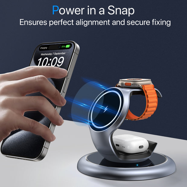 3-in-1 Magsafe Charger Wireless Charging Station - Prime Picks